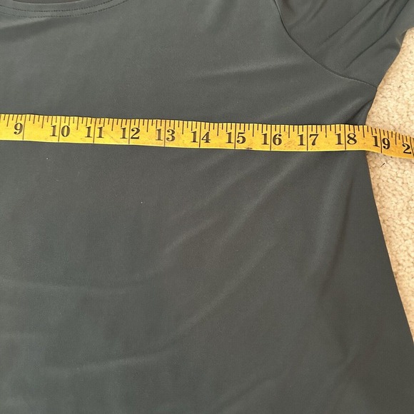 Sympli Women Sz 12 True T 3/4 Sleeve Hi-Low Jersey Swing Tunic Top Green Stretch - Picture 4 of 6